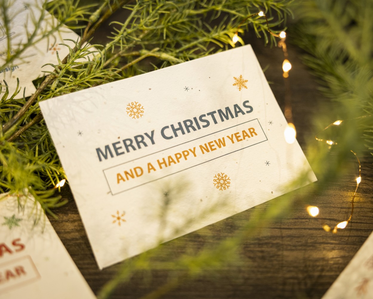 Samenpapier Weihnachtskarten