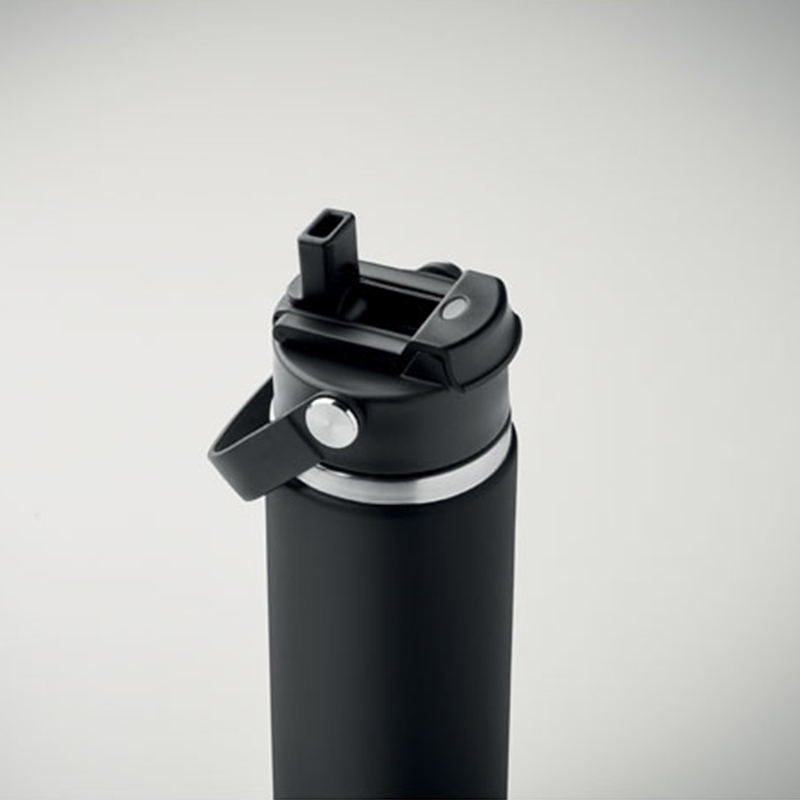Doppelwandige Flasche mit Trinkhalm - Bild 7