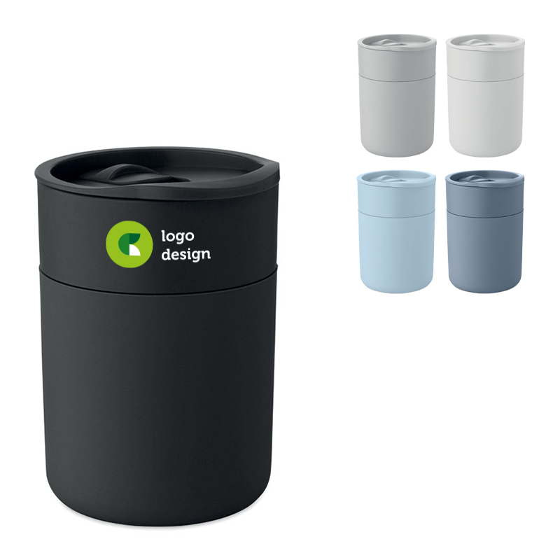 PP-Becher mit Schiebedeckel