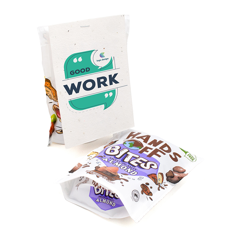 Hands Off Bites mit Samenpapierkarte