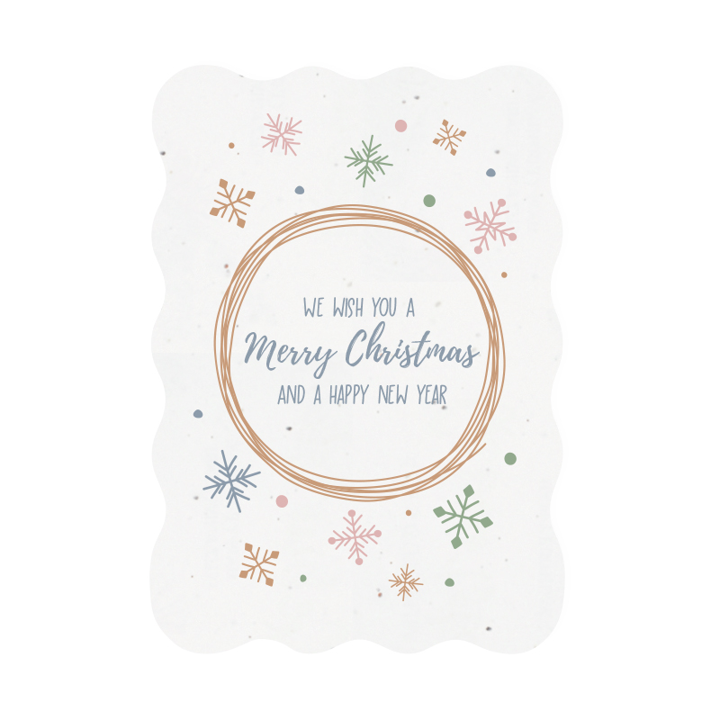 Samenpapier Karte A5 gewellten Rand | Weihnachten