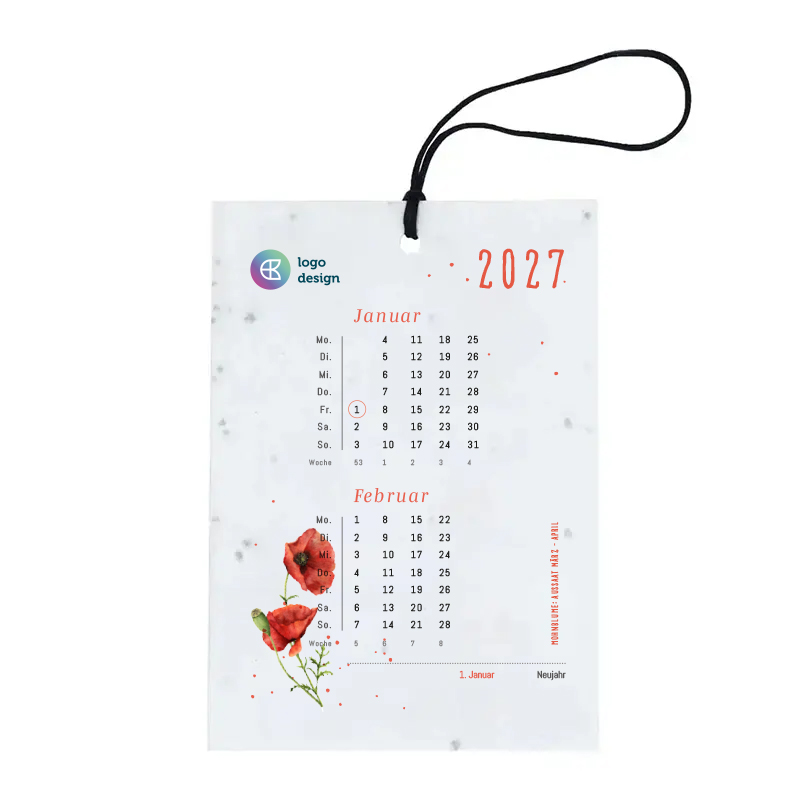 Kalender A6 Samenpapier