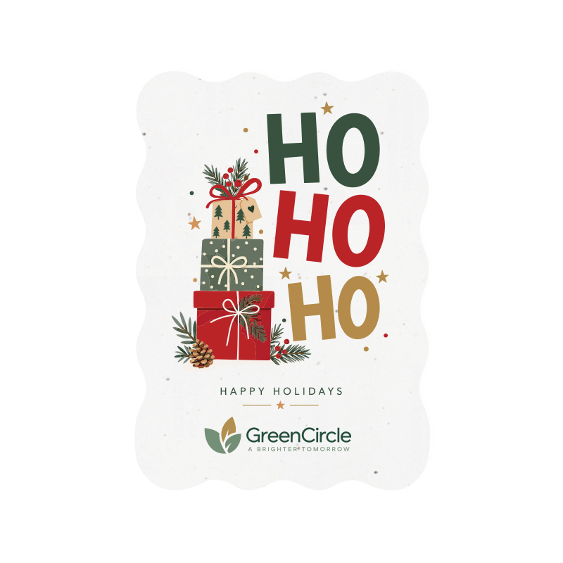 Samenpapier Karte A6 gewellten Rand | Weihnachten