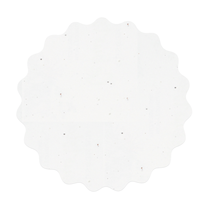 Runde Samenpapier-Karte A5 gewellter Rand | 200 gr./m2 - Bild 2