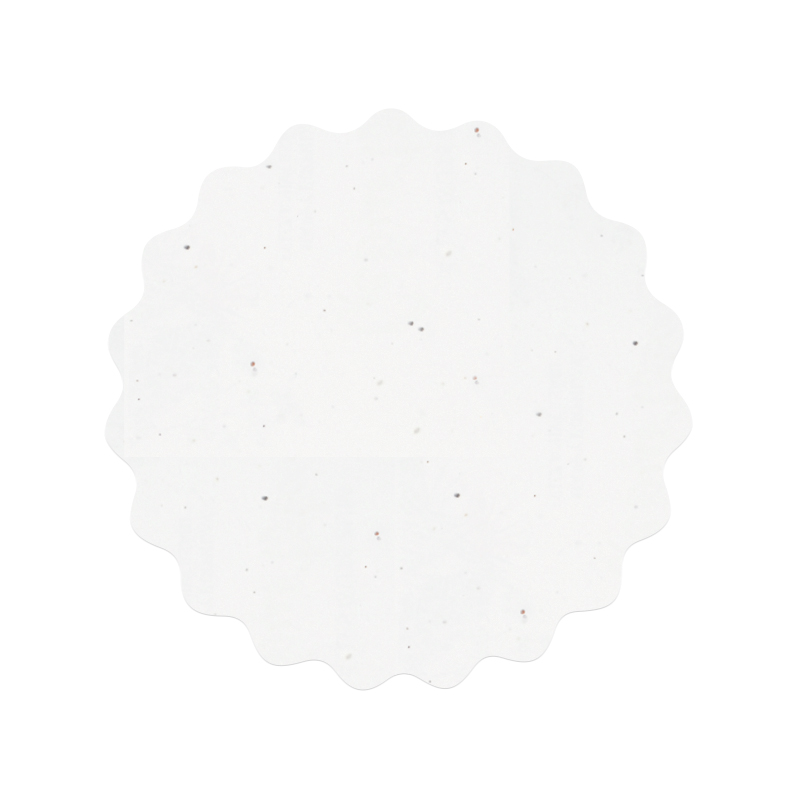 Runde Samenpapier-Karte A6 gewellter Rand | 200 gr./m2 - Bild 2
