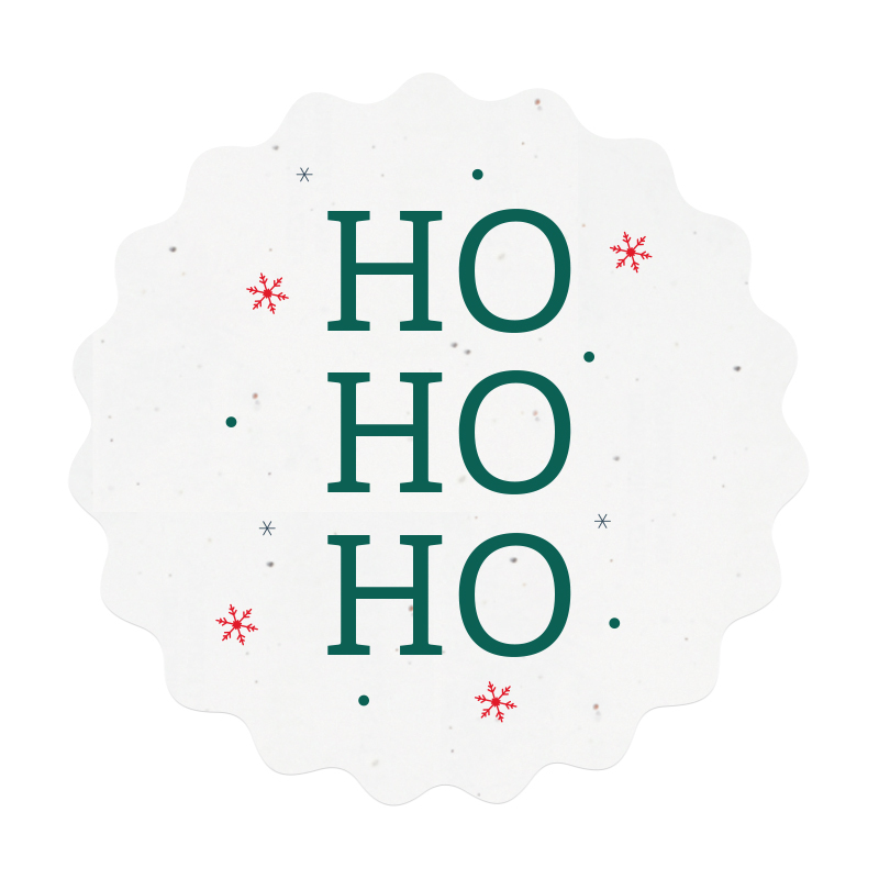 Runde Samenpapier-Karte A5 gewellten Rand | Weihnachten