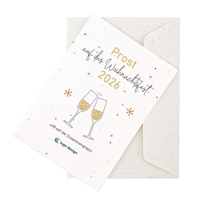Samenpapier Weihnachtskarte A5