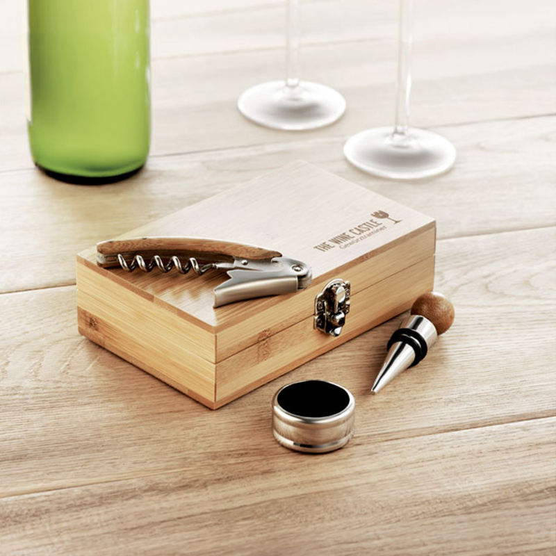 Weinset aus Bambus - Bild 3