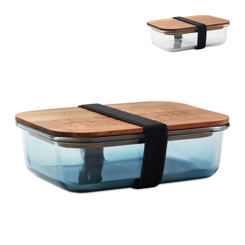 Glas-Lunchbox mit Holzdeckel