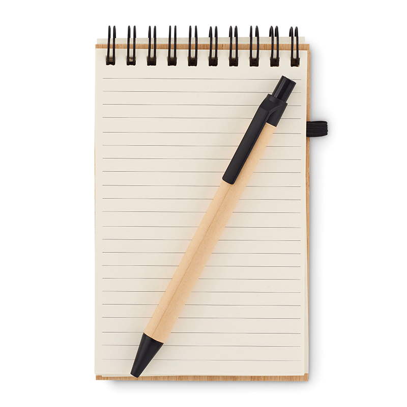 Bambus-Notizbuch A6 mit Stift - Bild 4