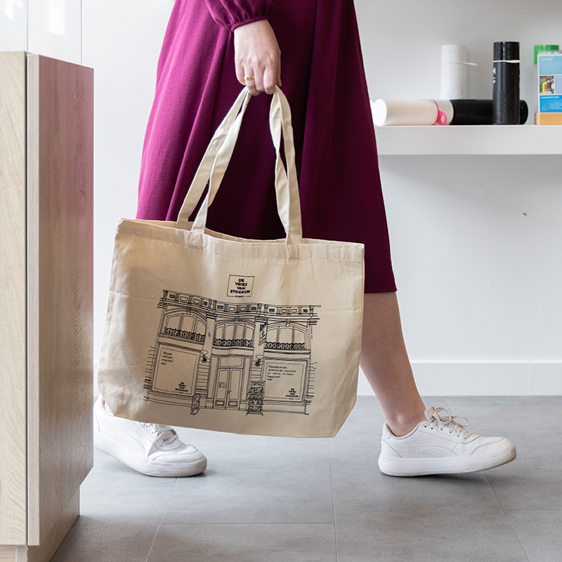 Breiter Canvas Shopper ecru - Bild 3