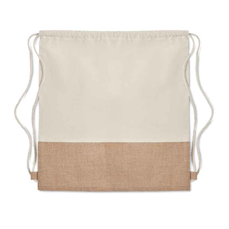 Rucksack Baumwolle mit Jute - Bild 2