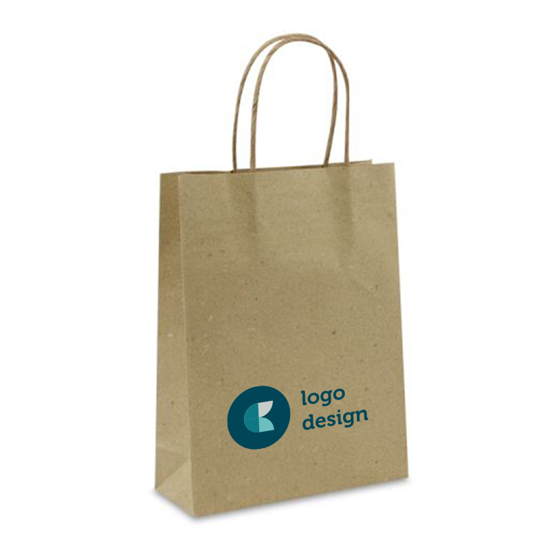 Tasche Graspapier mittel