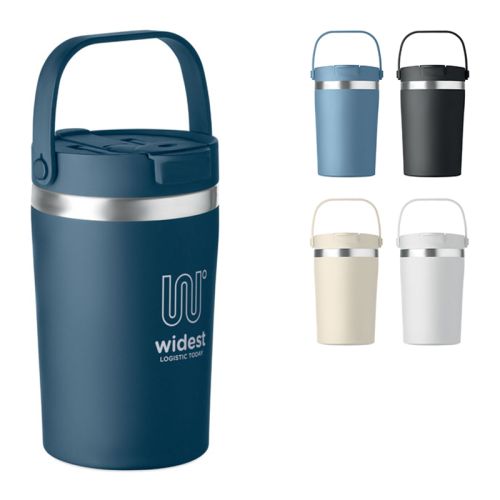 Doppelwandiger Becher mit Strohhalm - Bild 1