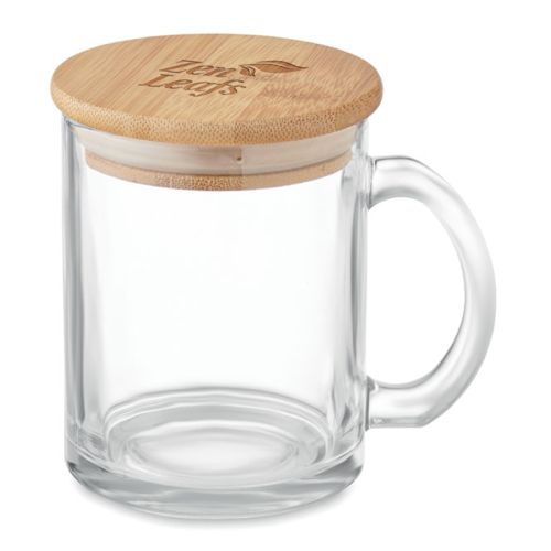 Glasbecher mit Bambusdeckel - Bild 1
