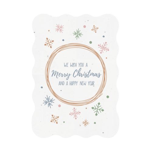 Samenpapier Karte A5 gewellten Rand | Weihnachten - Bild 1