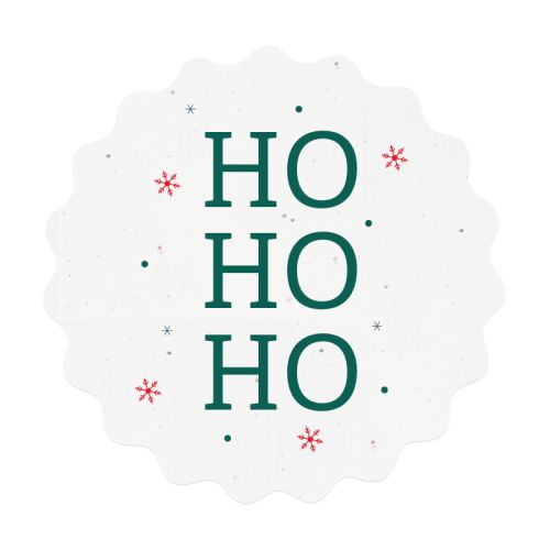 Runde Samenpapier-Karte A5 gewellten Rand | Weihnachten - Bild 1