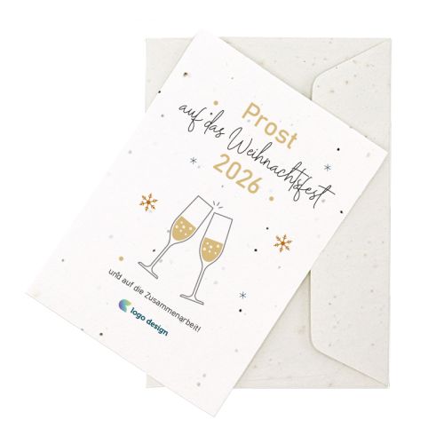 Samenpapier Weihnachtskarte A5 - Bild 1