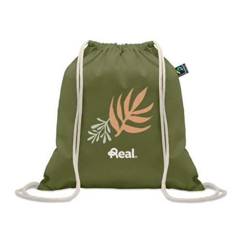 Fairtrade-Baumwoll-Kordelzugtasche - Bild 1