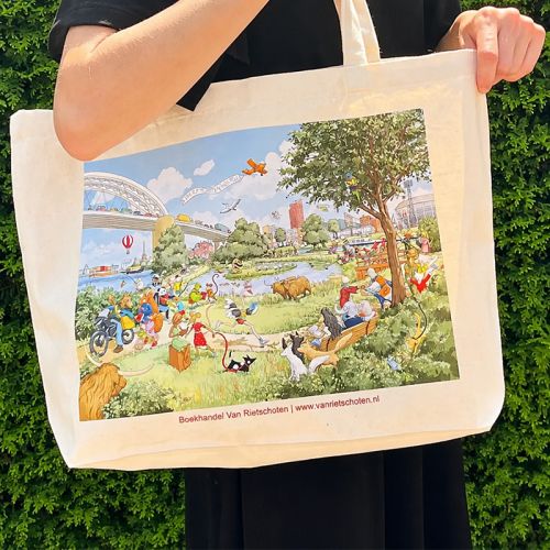 Breiter Canvas Shopper ecru - Bild 5